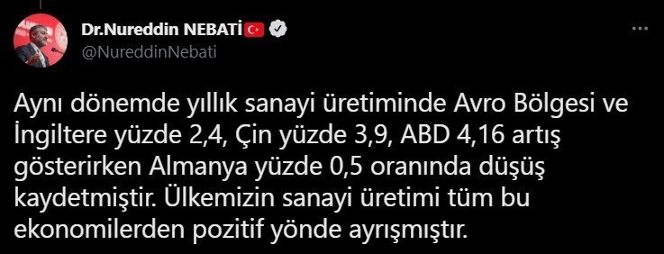 Bakan Nebati: “Türkiye ekonomi modelimiz meyvelerini vermeye devam edecek”