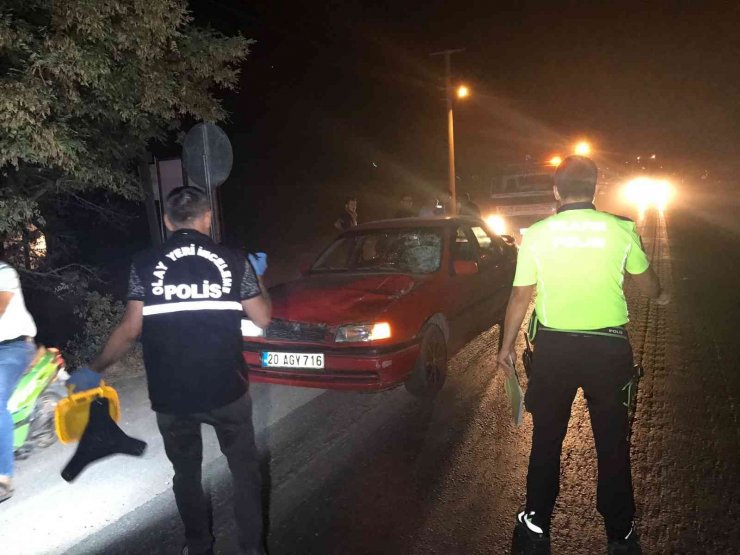 Cenazeden dönenlerin aracı yayaya çarptı: 1 ölü