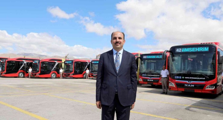 Konya Büyükşehir’in toplu ulaşım filosu yeni araçlarla güçleniyor