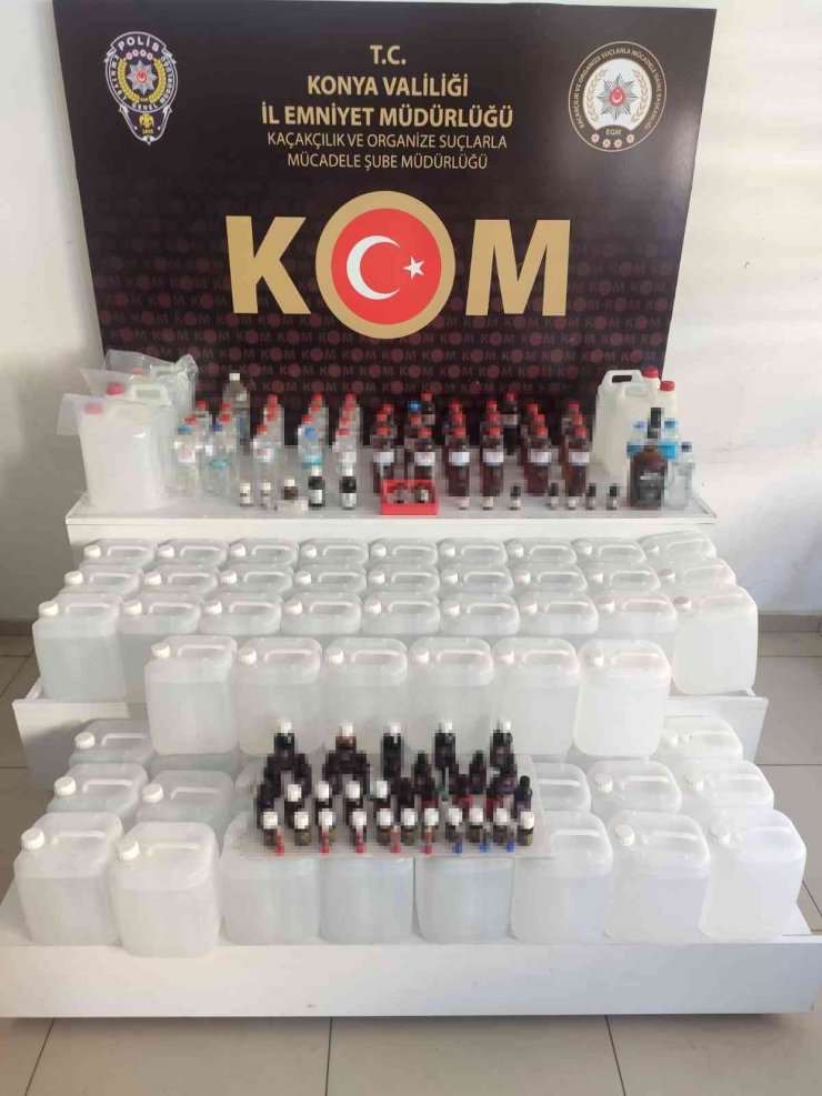 Konya’da sahte içki operasyonu: 5 gözaltı