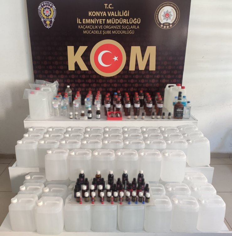 Konya’da sahte içki operasyonu: 5 gözaltı
