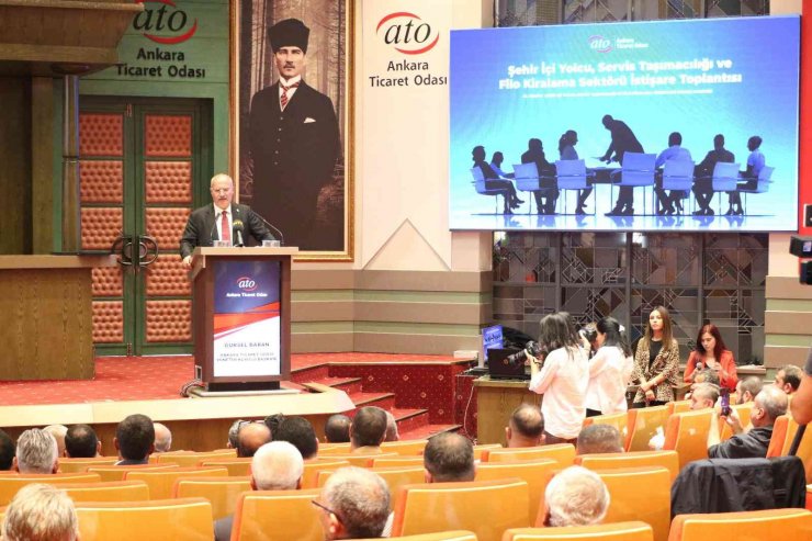 ATO Başkanı Baran servis aracı işletmecilerinin istişare toplantısına katıldı