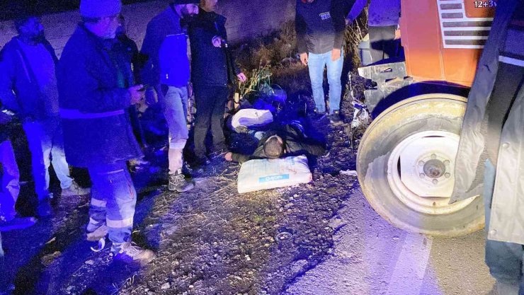 Konya’da motosiklet ile traktör çarpıştı: 2 yaralı