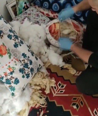 Konya’da kadınların kaldığı evdeki yastıktan eroin çıktı