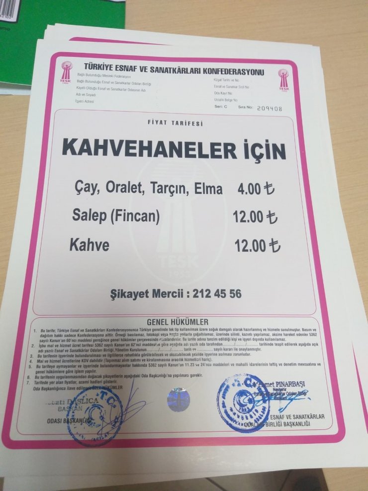 Nevşehir’de ‘çay’ zamlandı