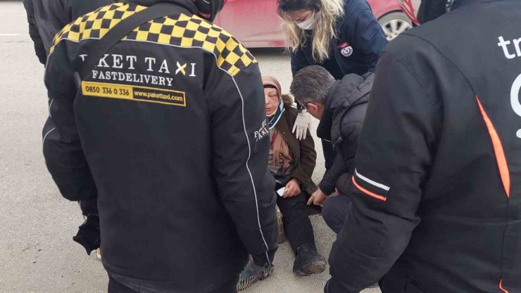 Eskişehir’de otomobilin çarptığı kadın yaralandı