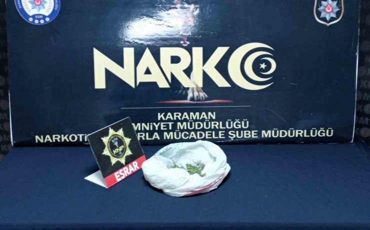 Karaman’daki uyuşturucu operasyonunda 1 tutuklama