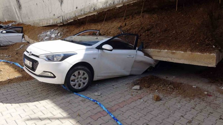 Yozgat’ta çöken istinat duvarının oluşturduğu hasar dron ile görüntülendi