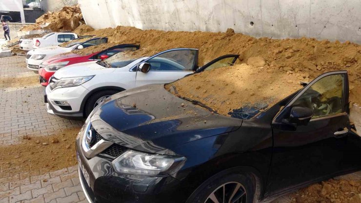 Yozgat’ta çöken istinat duvarının oluşturduğu hasar dron ile görüntülendi