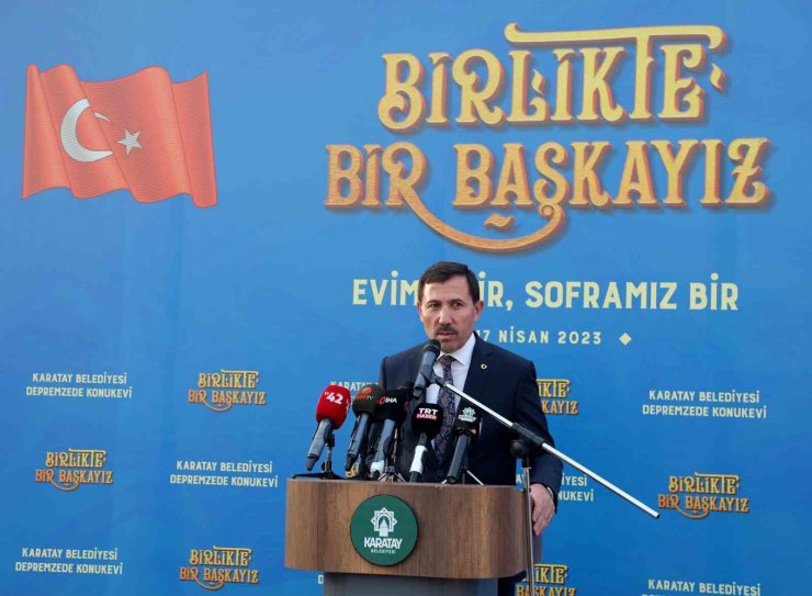 Karatay Belediyesi Konukevi açıldı, depremzede aileler yerleşti