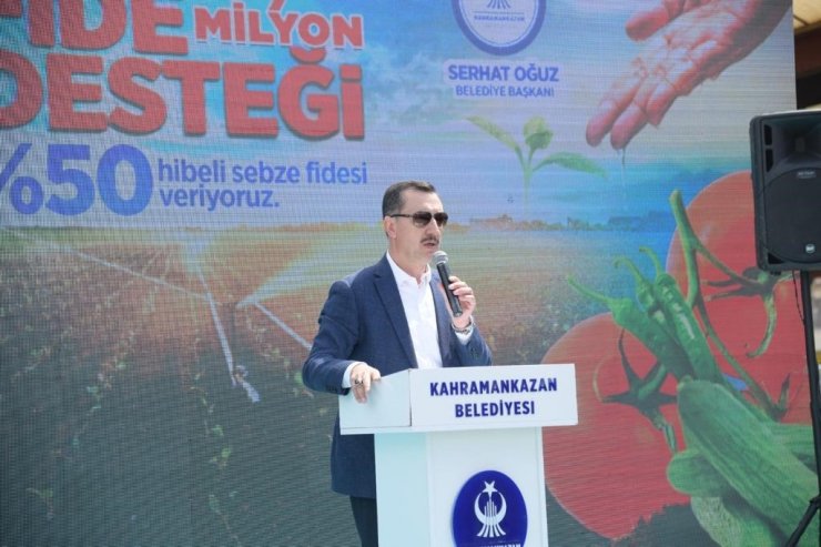Kahramankazan’da çiftçilere 1 milyon 500 bin fide desteği