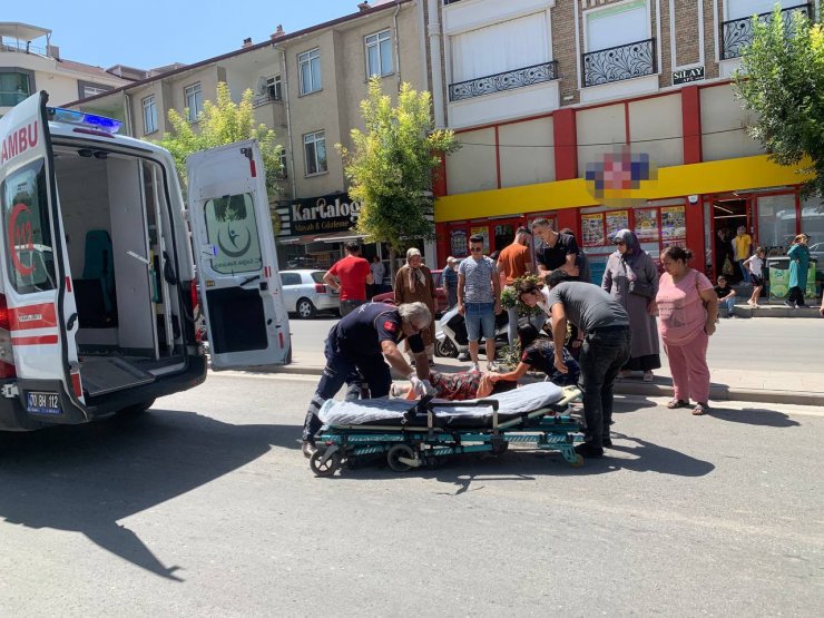 Karaman’da kamyonetin çarptığı yaya yaralandı
