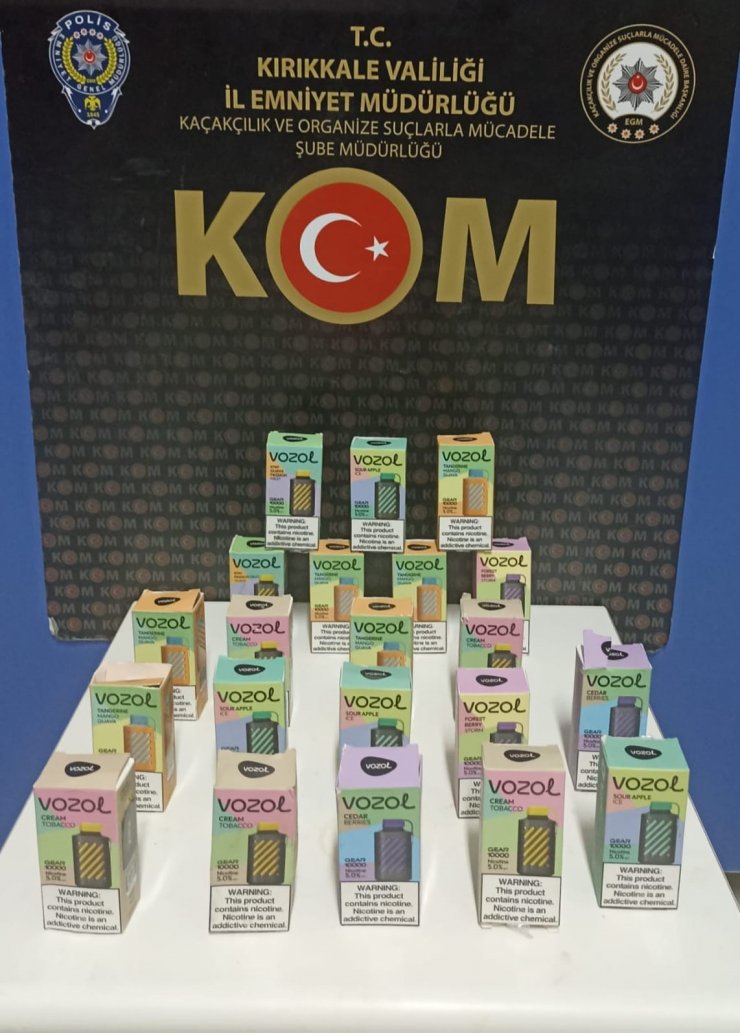 Kırıkkale’de çok sayıda kaçak tütün ve elektronik sigara ele geçirildi