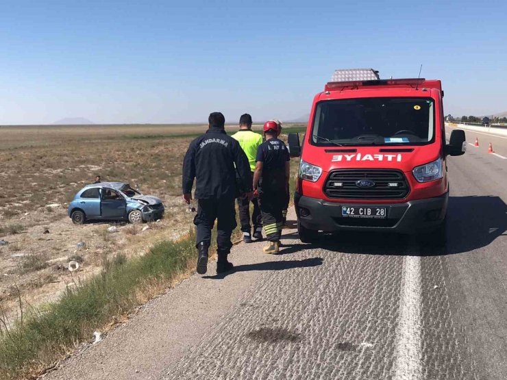 Kontrolden çıkan otomobil takla attı: 5 yaralı