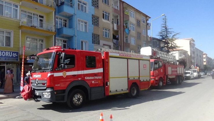 Karaman’da ev yangını