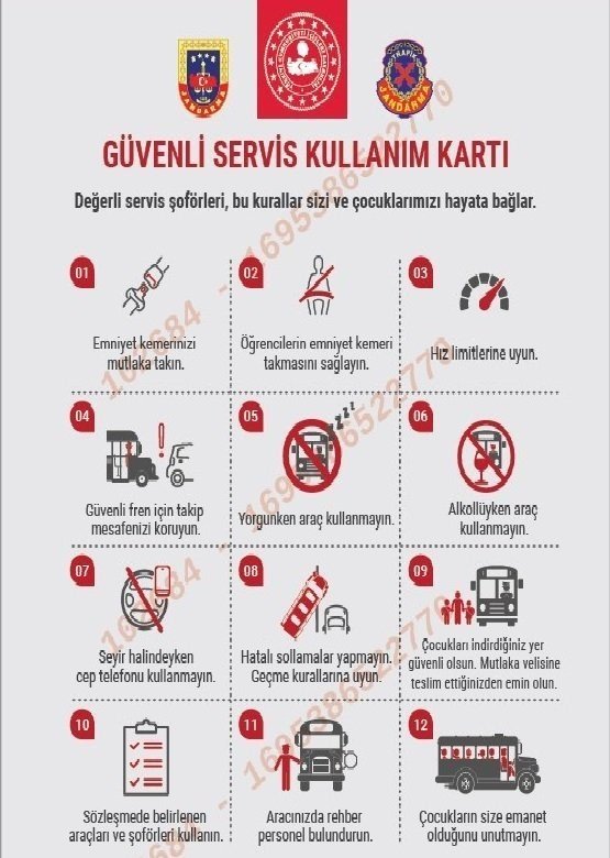 Jandarmadan okul servislerine denetim