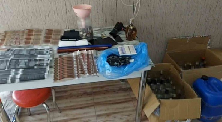 Aksaray jandarmadan sahte içki operasyonu