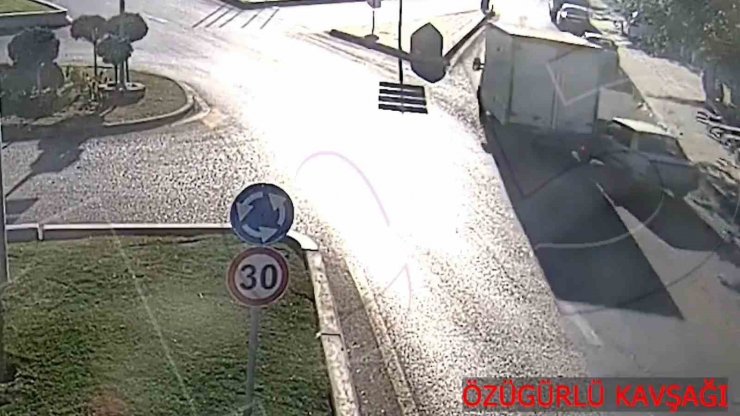 Kırıkkale’de trafik kazaları kamerada