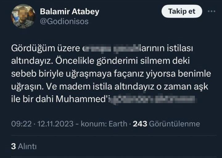 Filistinli bebeklere ve Cumhurbaşkanı’na hakaretten gözaltına alınan şahıs adliyeye sevk edildi