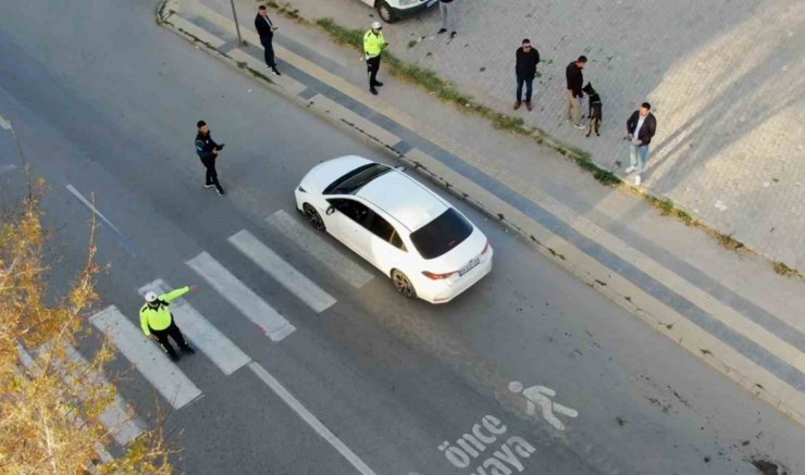 Aksaray polisinden dron ile şok uygulama