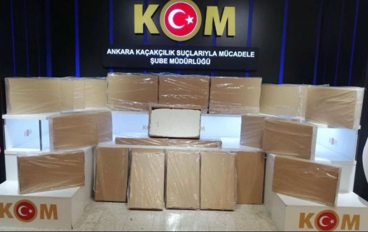 Ankara’da kaçak sigara ve makaron operasyonu: 454 bin 151 adet ürün ele geçirildi