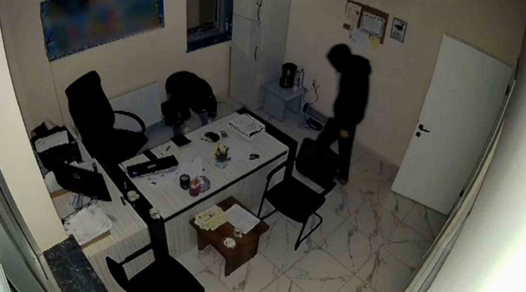 Maskeli hırsızlar kamerayı çevirip kasayı soydu