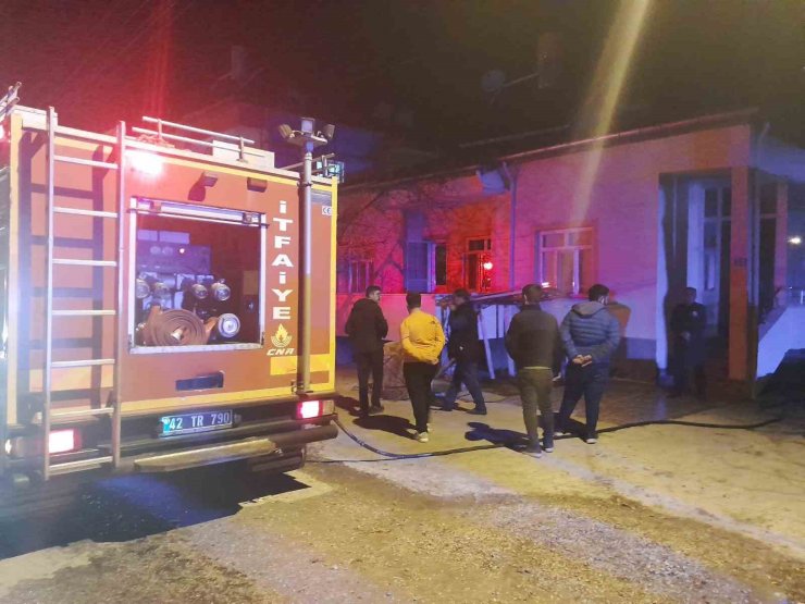 Konya’da ev yangını