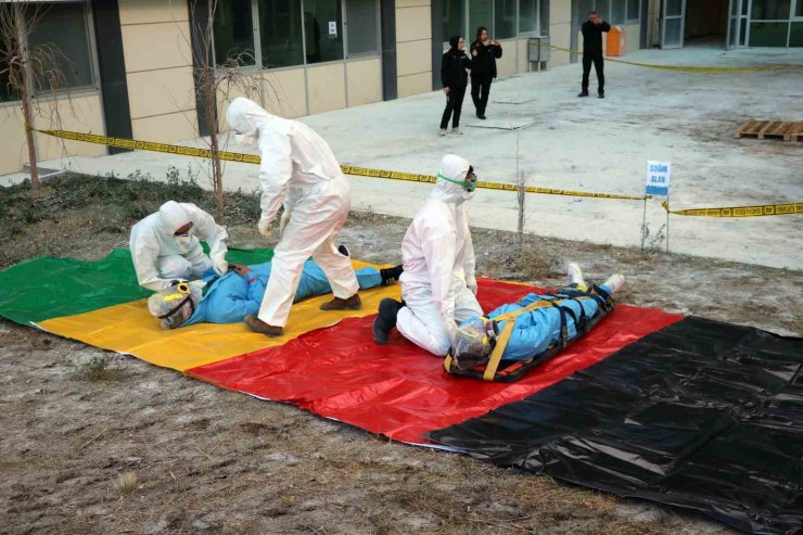 Yozgat’ta film sahnelerini aratmayan tatbikat