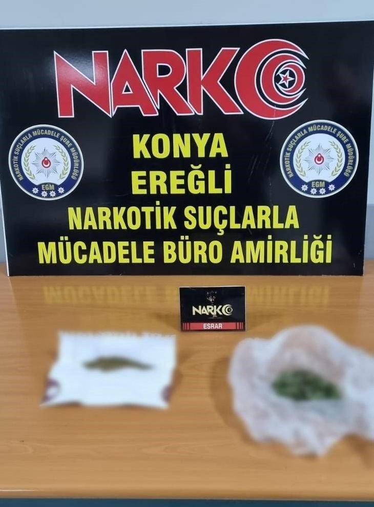 Konya’da uyuşturucu operasyonu: 2 gözaltı