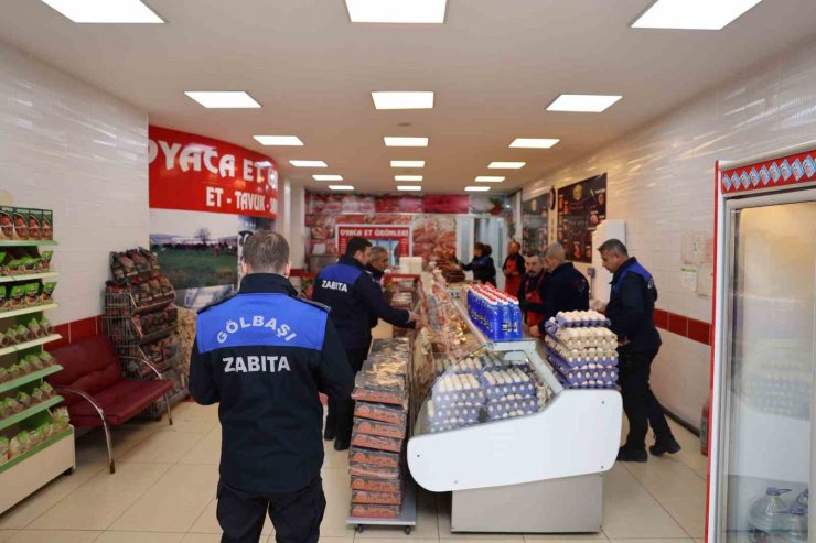 Gölbaşı’nda zabıta ekiplerinden yılbaşı öncesi denetim